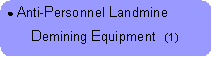 Rounded Rectangle: ● Anti-Personnel Landmine        Demining Equipment   (1)