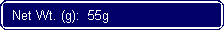 Flowchart: Alternate Process: Net Wt. (g):  55g