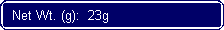 Flowchart: Alternate Process: Net Wt. (g):  23g