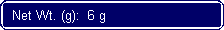Flowchart: Alternate Process: Net Wt. (g):  6 g