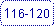 Rounded Rectangle: 116-120